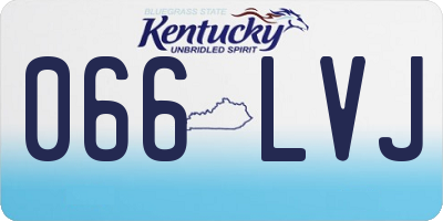 KY license plate 066LVJ
