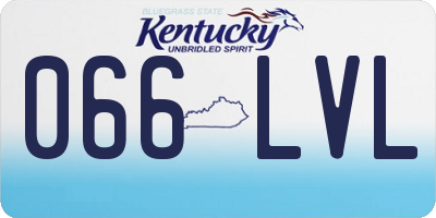 KY license plate 066LVL