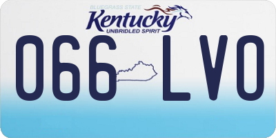 KY license plate 066LVO