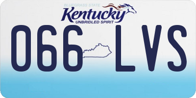 KY license plate 066LVS