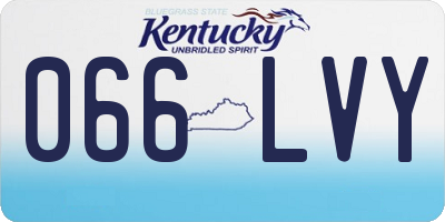KY license plate 066LVY