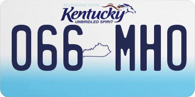 KY license plate 066MHO