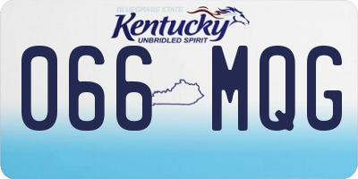 KY license plate 066MQG
