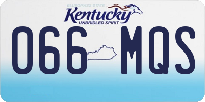 KY license plate 066MQS