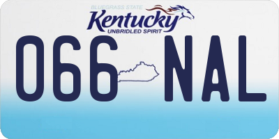 KY license plate 066NAL