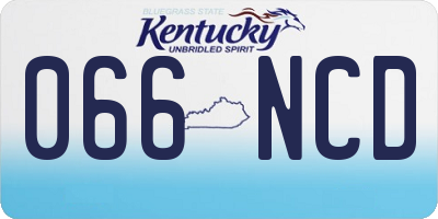 KY license plate 066NCD