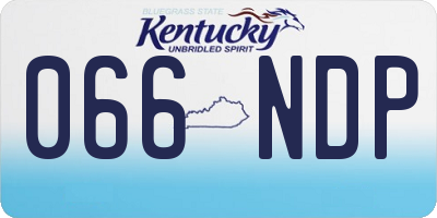 KY license plate 066NDP