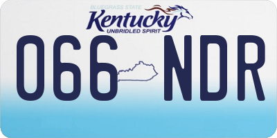 KY license plate 066NDR