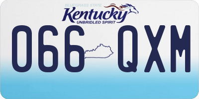 KY license plate 066QXM