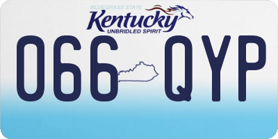 KY license plate 066QYP