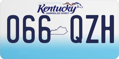 KY license plate 066QZH