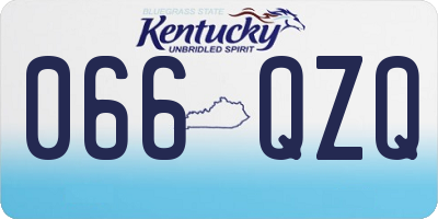 KY license plate 066QZQ