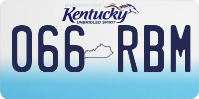 KY license plate 066RBM