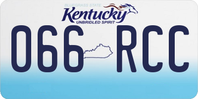 KY license plate 066RCC