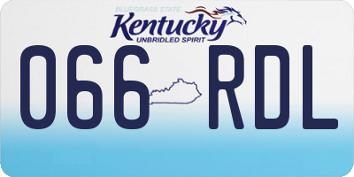 KY license plate 066RDL
