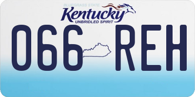 KY license plate 066REH