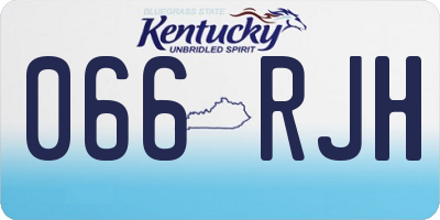 KY license plate 066RJH