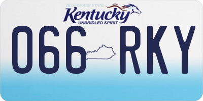 KY license plate 066RKY