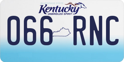 KY license plate 066RNC