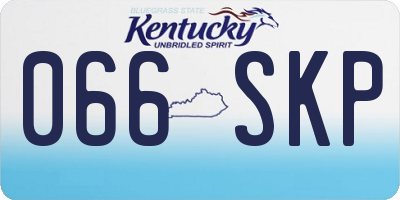 KY license plate 066SKP