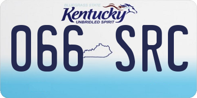 KY license plate 066SRC
