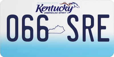 KY license plate 066SRE