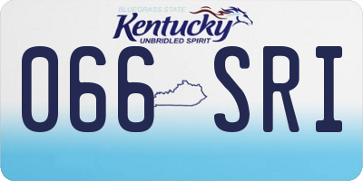 KY license plate 066SRI