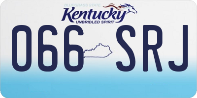 KY license plate 066SRJ