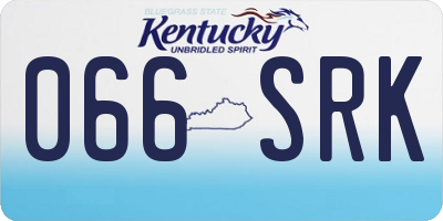 KY license plate 066SRK