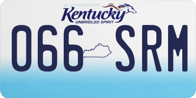 KY license plate 066SRM