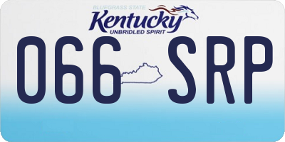 KY license plate 066SRP