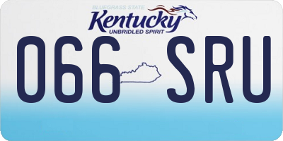 KY license plate 066SRU