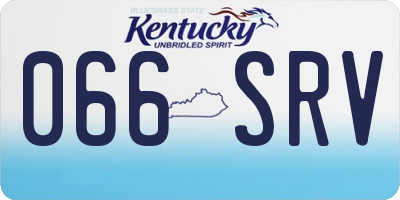 KY license plate 066SRV