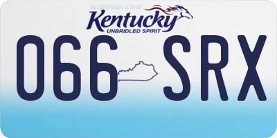KY license plate 066SRX