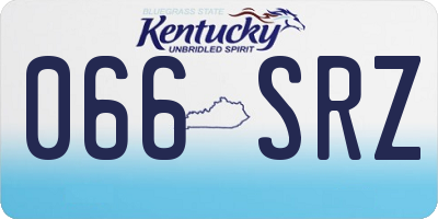 KY license plate 066SRZ