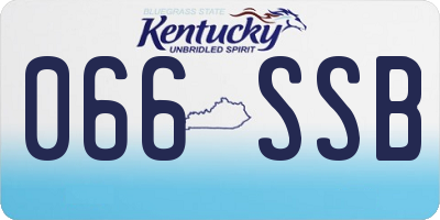 KY license plate 066SSB