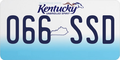 KY license plate 066SSD