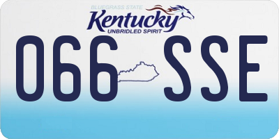 KY license plate 066SSE