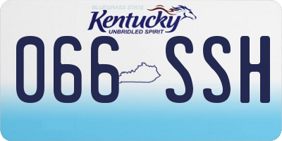KY license plate 066SSH