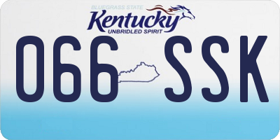 KY license plate 066SSK