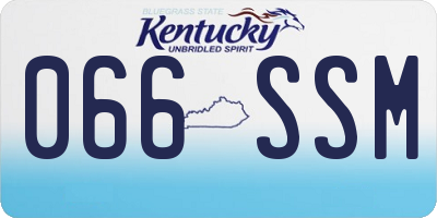 KY license plate 066SSM