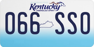 KY license plate 066SSO
