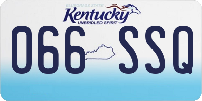 KY license plate 066SSQ