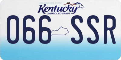 KY license plate 066SSR