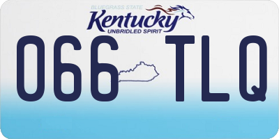 KY license plate 066TLQ