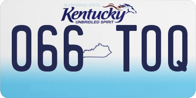 KY license plate 066TOQ