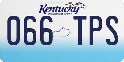 KY license plate 066TPS