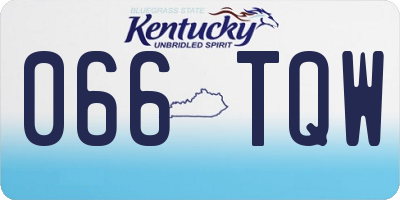 KY license plate 066TQW