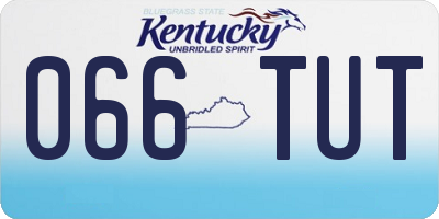 KY license plate 066TUT