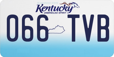 KY license plate 066TVB
